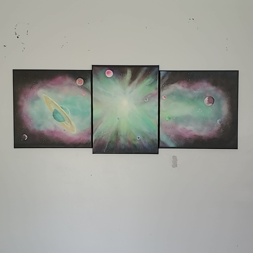 "Move Forward"Acrylic Space Scene